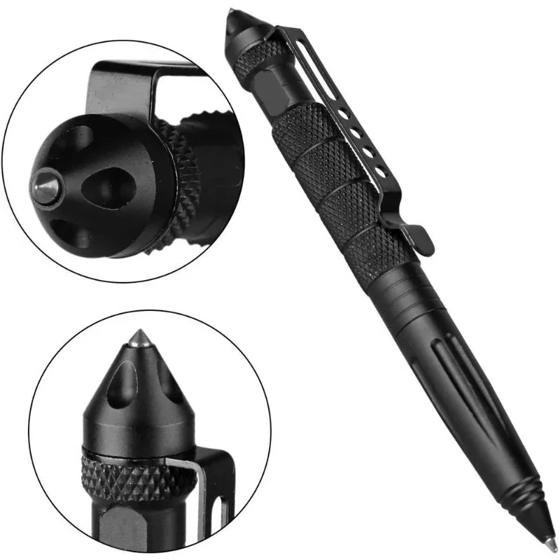 Pen Tactical Glass - Wojskowy długopis taktyczny Wielofunkcyjny stop aluminium