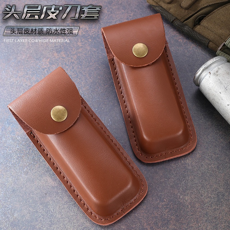 Edc Carry Belt Leather - Oryginalne skórzane etui na nóż składany,