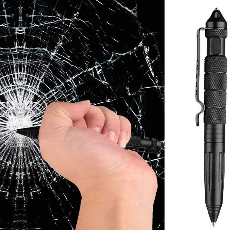 Pen Tactical Glass - Wielofunkcyjny metalowy długopis taktyczny do użytku
