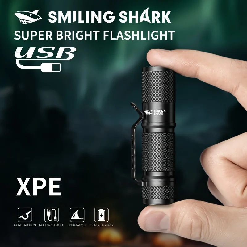 SMILING SHARK Ultra-Mocna Mini – Edc Carry Flashlight recenzja i cena
